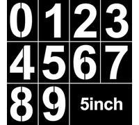 5 Inch Plastic Number Stencils - Reusable Digital Painting Templates for Cake Stencil Address Number Painting