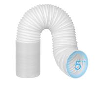 5 Inch Portable AC Air Conditioner Hose Anti-Clockwise Thread & Length up to 80" Support Counter-Clockwise Thread, AC Hose Compatible with Haier, LG, Delonghi and More (5" Hose- Anti Clockwise)