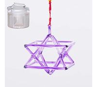 5 Inch Purple Crystal Singing Merkaba Pyramid with Free Mallet, Optically Clear Quartz Crystal Singing Pyramid for Sound Healing Meditation, Come with Exquisite Carrying Case (Size : 5inch)