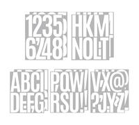 5 Inch Stick on Letters Numbers Stickers, 10 Sheets Self Adhesive Letters Sticky Numbers, Waterproof Large Alphabet Stickers for DIY Crafts Address Sign Poster Mailboxes Door Window Car (White)