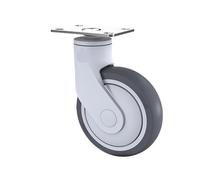 5-Inch Universal Rubber Caster Wheel for Equint Beau Instrument - Silent Flat Screw Wheel for Easy Mobility and Stability (1 Piece)