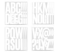 5 Inch Vinyl Letter Stickers Large, 12 Alphabet Stickers, Self Adhesive Letters, Waterproof Punctuation Stick on Letters for Scrapbook Accessories, Posters, Houses, Trucks, Mailboxes (White)
