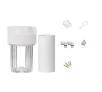 5-Inch Water Filter Bottle Efficient Pre-Filter for Household Drinking Water System PET Material Transparent Design Monitors Progress Fits 18x10x11.5cm Under Sink RV Use(1/4in)