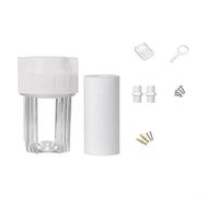 5-Inch Water Filter Bottle Efficient Pre-Filter for Household Drinking Water System PET Material Transparent Design Monitors Progress Fits 18x10x11.5cm Under Sink RV Use(1/2in)