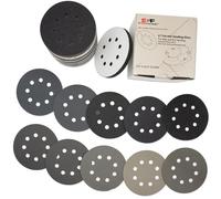5 inch Wet Dry Sanding Discs Hook & Loop 100 pcs, 80 180 220 400 600 800 1000 1500 2000 3000 Grit Silicon Carbide Orbital Sander Sandpaper Assortment