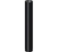 5" inch x 1000mm 125mm Dia Budget Range Stove Flue Pipe Black Satin matt Finish by StoveMaestro