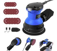 5 Inches Electric Orbital Sander, 6 Variable Speeds, 10700RPM, 300W Palm Sander with Powerful Motor, 125MM15PCS Sandpapers, Sanding Machine Tool for Polishing Wood, Home Improvements, Woodworking