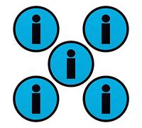 5 Information Magnets - 2 Inch - 5 Magnets - Whiteboard Magnets - Useful at schools, business and at home