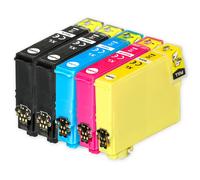 Go Inks Set + Extra Black Compatible to replace Epson T1295-5 Ink Cartridges for use with Epson Stylus, Office & Workforce Printers (1 Set + Bk)