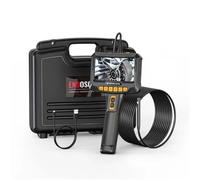 5'' IPS Screen HD 1080P Waterproof Industrial Endoscope 360° Rotation 8mm Dual Lens 5 Meters Cable Car Engine Sewer Pipe Inspection Camera Borescope Over Temperature Alarm