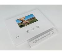 5” IPS Video Brochure, Push Button Activated,A5 Soft Backed, Upload Your Own, 256mb memory, 2 hour rechargeable
