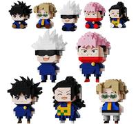 5 JJK Jujutsu Battle Figures Building Blocks Set, 2IN1 Sitting&Standing Cute Popular Spell Kaisen Characters Brick Micro Headz, Japanese Manga Merch Ideal Valentine's Day Gift for Adult Teen 961PCS