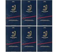 5 Jotas Sliced Acorn-Fed 100% Iberico Shoulder Ham | Pack of 6 Sachets (70g Each) | Premium Spanish Jamón Ibérico de Bellota