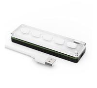 5 Keys Copy& Paste Wireless Bluetooth Keyboard, Type-C Mini Shortcut One-Handed Keyboard for Office Gaming (White)