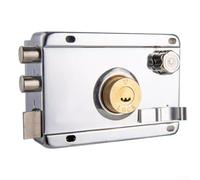 5 Keys Silver 120x85mm Home Improvement Hardware Exterior Door Lock Antitheft Security Lock Cold Rolled Steel Copper Core Household Safety with Lock (Open Right)