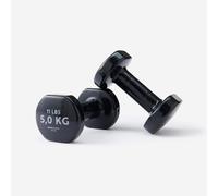 5 kg Fitness Dumbbells Twin-pack - Partially Recycled Cast Iron - Black