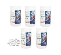 MSpa Blue Sparkle 5Kg Multifunction Chlorine Tablets 4In1 Dispenser Tablets Sanitiser, Stabiliser, Algaecide And Clarifier For Hot Tubs