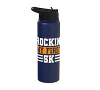 5 Km Road Race Marathoner Athlete Runner My First 5k Run Stainless Steel Insulated Water Bottle