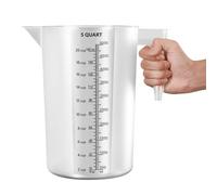 5 L (5000 mL) Measuring Jug with Handle, Food-Grade Plastic Liquid Measuring Cup for Kitchen Use, Oil, Engine Fluids, Mixing & Decanting