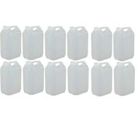 5 L LITRE 1 GALLON HDPE PLASTIC JERRY CAN BOTTLE CONTAINERS WITH TAMPER CAPS PACK OF 1 2 12 24 (12 x 5L bottle)