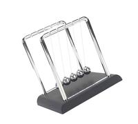 5 Large Beads Cradle Balance Balls Physics Desk Toy Swinging For Science Experiment And Visual Relaxation Swinging Cradle Balance With Base For Physics Learning