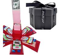 5-Layer And Explosion Gift Box, 2026 Snack Explosion Box, Scrapbooking for Gift Explosions Boxes, Surprise Boxes, Creative Surprise Container for Anniversary Festival Record Memories (Black)
