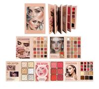 5-Layer Book-Style Foldable Makeup Gift Set, 24 Eyeshadow, 24 Lip Gloss, 6 Blusher, 18 Contour, 6 Highlighter, 78 Colors Makeup Palette Set, Highly Pigmented Long Lasting All In One Make Up Pallet