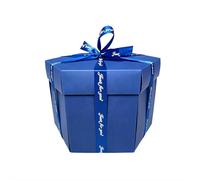 5 Layer Explosion Box with Ribbon, Surprise Case DIY Explosion Gift Cardboard, Scrapbooking Boxes, photo album, Creative Surprise Container for Anniversary Festival Record Memories