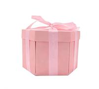 5 Layer Explosion Box with Ribbon, Surprise Case DIY Explosion Gift Cardboard, Scrapbooking Boxes, photo album, Creative Surprise Container for Anniversary Festival Record Memories