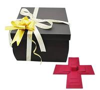 5-Layer Explosion Gift Box, Snack Explosion Box, Surprise Snack Explosion Box, Photo Album Gifts, Creative Explosion Boxes for Anniversary Birthday Valentine's Day (Black)