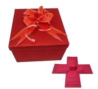 5-Layer Explosion Gift Box, Snack Explosion Box, Surprise Snack Explosion Box, Photo Album Gifts, Creative Explosion Boxes for Anniversary Birthday Valentine's Day (Red)