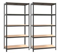 5-Layer Heavy-duty Shelves Storage Racks Steel and Engineered Wood vidaXL