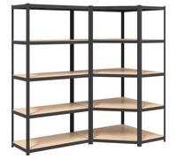 5-Layer Heavy-duty Shelves Storage Shelf Unit Steel and Engineered Wood vidaXL