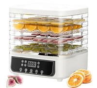 5-layer Home Dehydrator, 160w Visual Food Dryer Machine With Led Display, 360° Circulation Drying, Adjustable Temperature And Timer, For Drying Fruits, Vegetables, Meat And Pet Treats