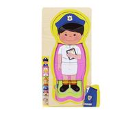 5-Layer Human Body Wooden Puzzle For Kids - Anatomy Learning Toy & Muscles, STE with Organs 36pcs Skin, Skeleton