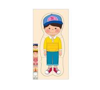 5-Layer Human Body Wooden Puzzle For Kids - Anatomy Learning Toy Organs Skeleton, Skin, Muscles, with STE & 36pcs
