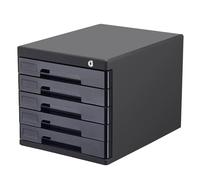 5 Layer Lockable A4 Sto Box - Versatile Office File Cabinet for Documents & Supplies - Black Multi Functal Sto Solut