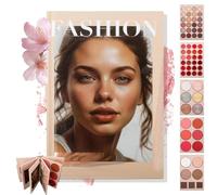 5 Layer Makeup Book Palette, 24-Color Eyeshadow Palette - 5-Layer Book-Style Foldable Makeup Palette Set with 67 Pro Shades