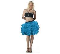 5 Layer Tutu Skirt Adult Women Ladies Neon Hen Night Party Ballet Dance Wear Fairy Angel Fancy Dress (Crazy Chick 5 Layers Turquoise Tutu Skirt with Ribbon (Approximately 18 Inches Long))