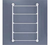 5-Layer Wall Mounted Scarf Display Rack, Tie and Ribbon Storage Shelf, Wrapping Paper Organizer for Closet, Silver