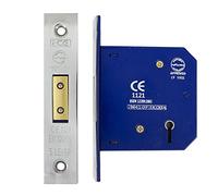 5 Lever Dead Lock Fire Rated BS Standard CE Fire Rated 75 mm Nickel Plated