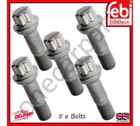 5 Light Alloy Wheel Bolts Febi 46672 For Mercedes E G R S Class 1989 on