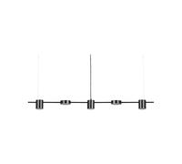 5 Light Metal LED Pendant Lamp Black SESTRA [EEK: A]