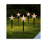 (5 Lights) 1 Pack 5 In 1 8 Functions Solar Ground Plug-in Star Lights, Outdoor Garden Party Decoration