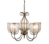 Searchlight Lighting 6355-5AB Silhouette Antique Brass 5 Light Ceiling Fitting