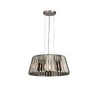 5 Lights Chrome Finish Smoked Crystal Glass Shade Ceiling Fitting Pendant Light
