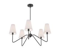 5-Lights Mid Century Industrial Rustic Classic d Pendant Light - Visual Comfort Ceiling Chaner Fixture for Dining Room Kitchen Island Entryway