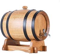 5 Liter Oak Aging Barrel Russian White Oak Constant Pressure and Automatic Exhaust Function True Baking No Glue and Wax with Steel Tap for Storage or Aging Wine & Spirits & Whisky (5L)