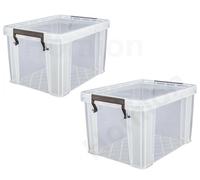 5 Litre Clear Plastic Storage Box Stackable Space Saving Container Clip Lock Lid