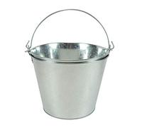 5 Litre Galvanized Beer Buckets, Galvanized Tin Metal Buckets with Handles Hold Bottles and Cans, 24x20cm Ice Bucket Pails are Sturdy, Lightweight and Rust-Resistant for Home Bar (Pack of 2)